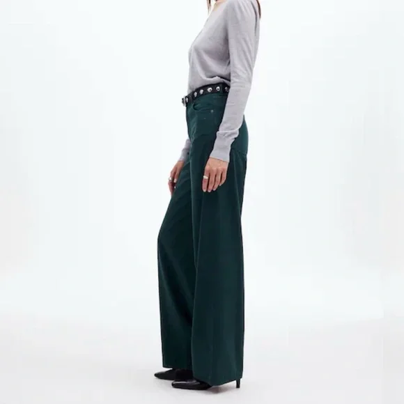 Madewell Dark Green Flare Jeans